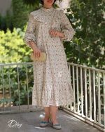 پیراهن زنانه نخی گلدار (مدل رویا) - Image 5