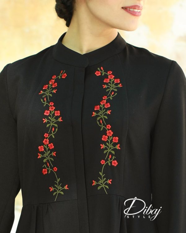 مانتو مشکی (مدل گل آذین) - Image 9