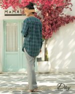تونیک چهارخانه سبز تیره (مدل هور) - Image 5
