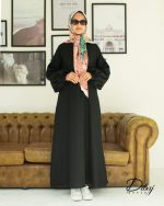 عبا ژاکارد مشکی (مدل آسو) - Image 3