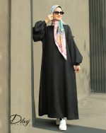 عبا ژاکارد مشکی (مدل آسو) - Image 2