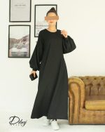 عبا ژاکارد مشکی (مدل آسو) - Image 8