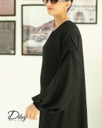 عبا ژاکارد مشکی (مدل آسو) - Image 4
